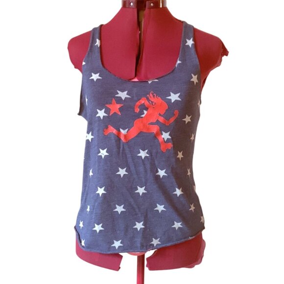 Roller Derby Texas Rollergirls Blue Star Tank Top racerback - Small fit large W - Picture 2 of 11